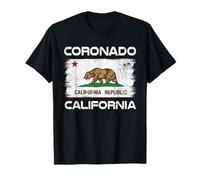 Coronado Island San Diego Coronado Beach California Flag T-Shirt