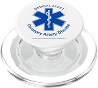 Coronary Artery Disease Medical Alert (White) PopSockets PopGrip for MagSafe