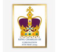 Coronation Crown Emoji on Canvas, Framed Prints, Framed Canvas, Acrylic or Print-only