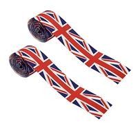 Coronation Decorations,2Pcs Union Flag Ribbon 6 Yard Flag Shape Ribbon King Charles Iii Coronation Decoration Tricolour Decorative Nylon Ribbon for Gift Wrapping National Celebrations