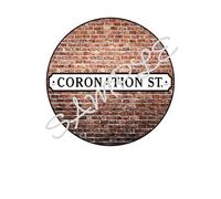 Coronation Street Sign 7.5" Edible Icing Sheet A4 Cake Topper