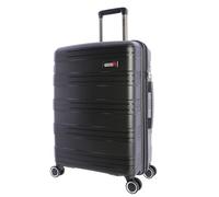 Coronel Tapioca Medium Suitcase 23 kg | Hard Travel Suitcase with 4 Double Wheels 360º, TSA Lock and Telescopic Handle | Waterproof Luggage for Airplane Travel, Black/White, Classic