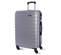 Coronel Tapioca Medium Suitcase 23 kg | Rigid Travel Suitcase with 4 Double Wheels 360º, Numeric Lock and Telescopic Handle | Waterproof Luggage for Airplane Travel, Silver, Classic