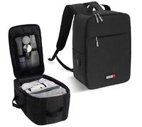 Coronel Tapioca - Travel Backpack Airplane Cabin 40 x 20 x 25 - Ryanair Backpack 40 x 20 x 25 - Travel Cabin Backpack - Adapted for Any Travel and Airline, Black/White, Mediano