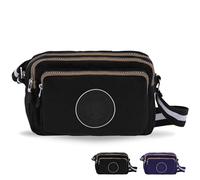 Coronel Tapiocca Women's Shoulder Bag Alda Luggage-Hand Baggage, Black, Bandolera