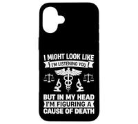 Coroner Forensic Scientist Autopsy Medical Examiner Coroner Case for iPhone 16 Plus