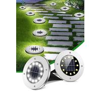 Coroor Solar Ground Lights, 12 LED Waterproof Garden Lights Outdoor Bright In-Ground, Solar Disk Lights Outdoor Decorations for Pathway Yard Lawn Patio Walkway Pool(20 Packs White)