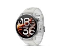 COROS PACE 4 Pro GPS Sport Watch, 1.47" AMOLED, Titanium -White Silicone | Sapphire Glass, 3,500-Nit Max Brightness, Dual-Frequency GPS, 21 days of daily use, 32GB Maps, Voice Notes