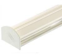 Corotherm 3M White Aluminium Glazing Bar With Base With Pvcu End Cap For 25mm Polycarbonate Sheet