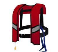 Corp Inflatable PFD with HIT (Auto Hydrostatic) with Harness Floating Ring Light (Red, 50X30CM)