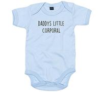 Corporal Baby Body Suit Daddys Little Newborn Babygrow Blue with Black Print 9-12 Months
