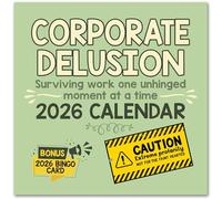Corporate Delusion: 2026 Wall Calendar | Sarcastic Funny Unhinged Office Work Humor Calendar | Swear Calendar
