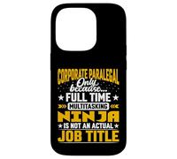 Corporate Paralegal Job Title Funny Corporate Law Assistant Case for iPhone 14 Pro