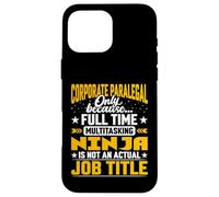 Corporate Paralegal Job Title Funny Corporate Law Assistant Case for iPhone 16 Pro Max