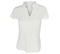 Corporate Short Sleeve V-Neck Mandarin Collar Top Kustom Kit White 8-10