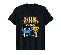 Corporate Team Spirit 1+1=3 Trophy Design T-Shirt