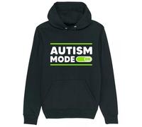 Corporate Togs Autism Mode on Hoodie, Unisex Printed Hoodie, Neurodiversity Support Idea for World Autism Awareness Day, 80% Cotton 20% Polyester, Long Sleeves, S-XXL | Hoodies & Sweatshirts Black