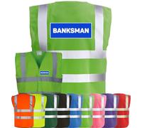 Corporate Togs BANKSMAN Printed Waistcoat - Hi-Vis Safety Vest Tabard, Brace Hi-Vis Strips, Fully EN471 Health, Protective Safety Wear | Safety Apparel