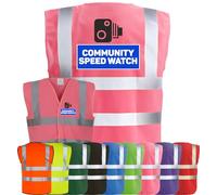 Corporate Togs COMMUNITY SPEED WATCH High Visibility Vest - Printed Waistcoat, Brace Hi-Vis Strips, Fully EN471 Health, Protective Safety Wear | Safety Apparel
