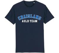 Corporate Togs Craiglang Auld Team Still Game Scottish Humour T-Shirt - Scotland Funny Tee, 100% Cotton, Round Neck, Short Sleeve Tee | for Unisex Adults Navy Blue