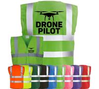 Corporate Togs DRONE PILOT OPERATOR Quadcopter UAV Hi-Vis Vest - High Visibility Safety Waistcoat, Fastening and Fully EN471 Health & Safety Compliant Waistcoat | Safety Apparel