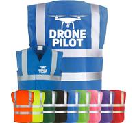 Corporate Togs DRONE PILOT OPERATOR Quadcopter UAV Hi-Vis Vest - High Visibility Safety Waistcoat, Fastening and Fully EN471 Health & Safety Compliant Waistcoat | Safety Apparel