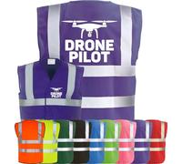Corporate Togs DRONE PILOT OPERATOR Quadcopter UAV Hi-Vis Vest - High Visibility Safety Waistcoat, Fastening and Fully EN471 Health & Safety Compliant Waistcoat | Safety Apparel