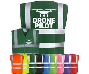 Corporate Togs DRONE PILOT OPERATOR Quadcopter UAV Hi-Vis Vest - High Visibility Safety Waistcoat, Fastening and Fully EN471 Health & Safety Compliant Waistcoat | Safety Apparel