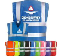 Corporate Togs DRONE SURVEY Operator Waistcoat - Quadcopter UAV Hi-Vis Safety Vest, Fastening Waistcoat Tabard, Fully EN471 | Protective Safety Wear