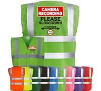 Corporate Togs Equestrian Rider High Visibility Vest - CAMERA RECORDING SLOW DOWN Print, Equine Safety Vest, EN IS0 20471 Class 2 Compliant | Safety Accessory