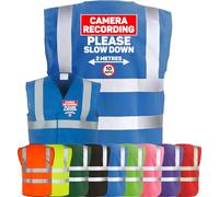 Corporate Togs Equestrian Rider High Visibility Vest - CAMERA RECORDING SLOW DOWN Print, Equine Safety Vest, EN IS0 20471 Class 2 Compliant | Safety Accessory