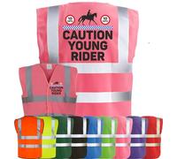 Corporate Togs Equine Hi-Visibility Safety Vest - CAUTION YOUNG RIDER, Equestrian Rider Safety Vest, EN IS0 20471 Class 2 Compliant | Safety Accessory