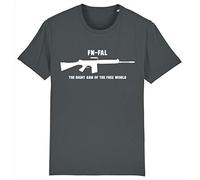 Corporate Togs FN FAL Rifle The Right Arm of The Free World 308 NATO Assault Rifle T-Shirt, XX-Large, Grey