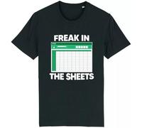 Corporate Togs Freak in The Sheets T-Shirt, Funny Excel Spreadsheet 100% Cotton, Funny Graphic Printed Tee Accountant Gift Idea Short Sleeves T-Shirt | Apparel for Men and Women Black
