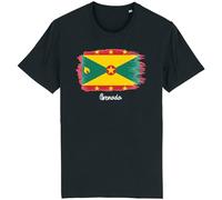 Corporate Togs Grenada Flag Country T-Shirt - Nationality Support Sports T-Shirt, 100% Cotton, Regular Fit, Round Neck Tee | Apparel for Men & Women Black