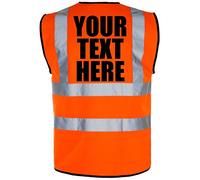 Corporate Togs Group PERSONALISED PRINTED Hi-Vis High-Viz Visibility Safety Vest/Waistcoat