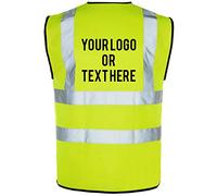 Corporate Togs Group PERSONALISED PRINTED Hi-Vis High-Viz Visibility Safety Vest/Waistcoat