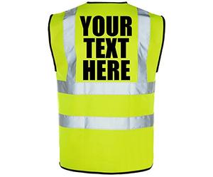 Corporate Togs Group PERSONALISED PRINTED Hi-Vis High-Viz Visibility Safety Vest/Waistcoat
