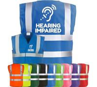 Corporate Togs Hearing Impaired Vest - Hi-Vis Safety Waistcoat, Emergency Printed Vest, EN IS0 20471 Class 2 Compliant | Safety Accessory