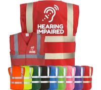 Corporate Togs Hearing Impaired Vest - Hi-Vis Safety Waistcoat, Emergency Printed Vest, EN IS0 20471 Class 2 Compliant | Safety Accessory