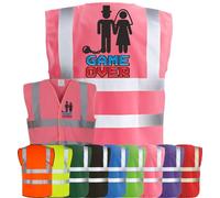Corporate Togs High Visibility Vest - Funny T-Shirts for Men, Stag Do/Stag Night Hi Vis Vest, Printed T-Shirt, EN IS0 20471 Class 2 Compliance | Safety Waistcoat Pink