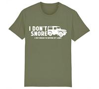 Corporate Togs I Don't Snore - I'm Driving My 4x4 Land Off Roader Rover T-Shirt, Medium, Olive Green
