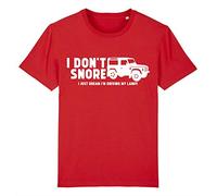 Corporate Togs I Don't Snore - I'm Driving My 4x4 Land Off Roader Rover T-Shirt, X-Large, Red