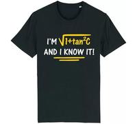 Corporate Togs I m Sec C Know It T-Shirt, Novelty Gift Idea, Nerd Geek Funny Maths Joke Tee, 100% Cotton, Short Sleeves, Printed Unisex Pun Tee, S-XXL | Shirts & Tops Black
