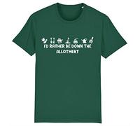 Corporate Togs I'd Rather Be Down The Allotment Gardener T-Shirt, X-Large, Bottle Green