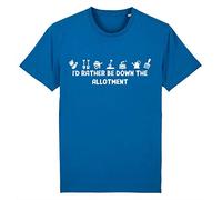 Corporate Togs I'd Rather Be Down The Allotment Gardener T-Shirt, X-Large, Royal Blue