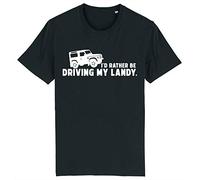 Corporate Togs I'd Rather Be Driving My 4x4 Land Off Roader Rover Driver T-Shirt, X-Large, Black