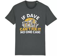 Corporate Togs If Dave Can't Fix It No One Can Funny T-Shirt - Handyman Gift Idea, Regular Fitting, Short Sleeve T-Shirt, Machine Washable, Cotton Tee, S-2XL | Unisex Tee Gray