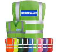 Corporate Togs MAINTENANCE Hi-Vis Safety Waistcoat - Printed Vest, Brace Hi-Vis Strips, Fully EN471 Health, Protective Safety Wear | Safety Apparel