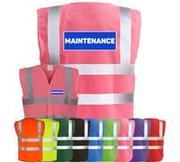 Corporate Togs MAINTENANCE Hi-Vis Safety Waistcoat - Printed Vest, Brace Hi-Vis Strips, Fully EN471 Health, Protective Safety Wear | Safety Apparel